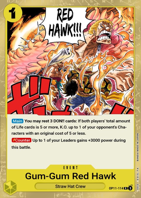 OP11-114 Gum-Gum Red Hawk