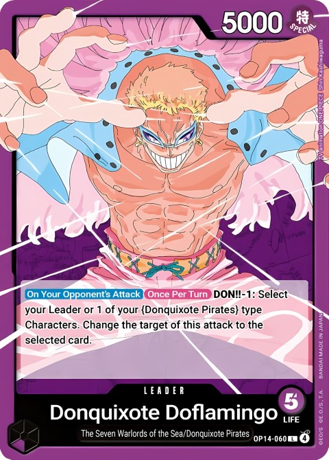 Donquixote Doflamingo OP14-060 leader card