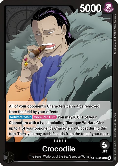 Crocodile OP14-079 leader card