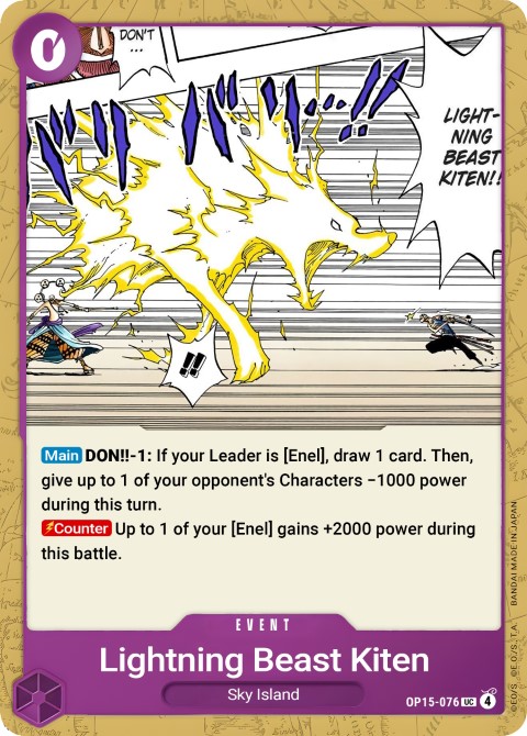 OP15-076 Lightning Beast Kiten